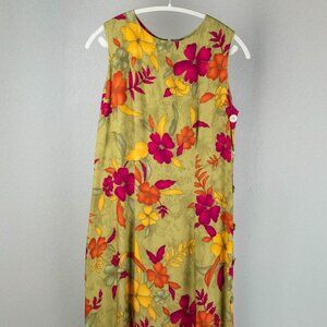 Vintage R&K Originals Floral Maxi Dress | Size 10 | Sleeveless Button Back | 90s